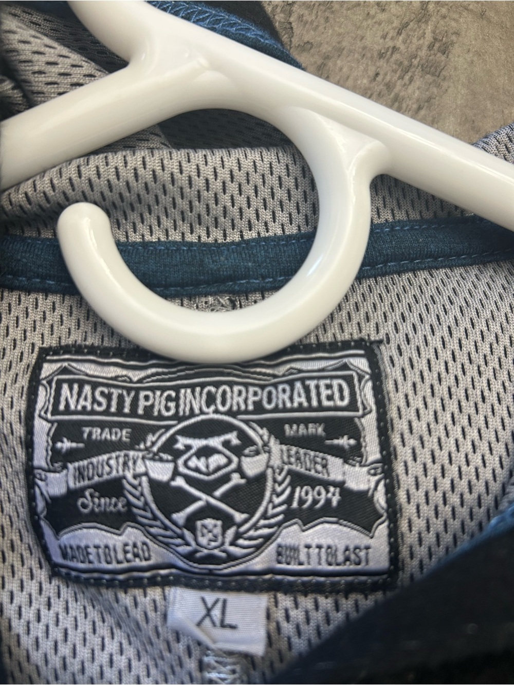 Nasty Pig Black Sleeveless Zip Hoodie with White Chevron Detail - Picture 3 of 3